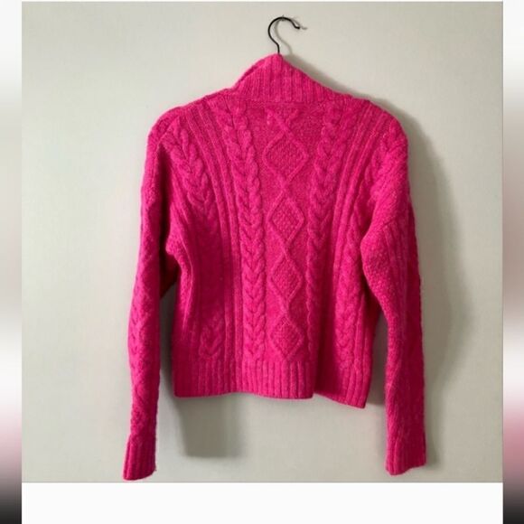 Anthropologie Cable Knit 1/4 Zip Sweater Sz XSMALL - Picture 4 of 8